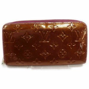 Auth Louis Vuitton Zippy Wallet Purple #7892L16